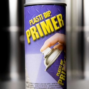 11oz can of Plasti Dip Primer against silver background
